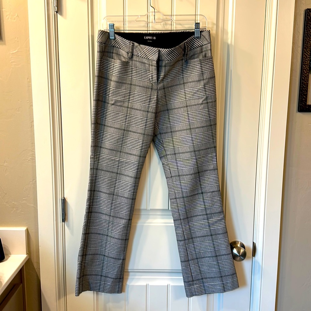 Express columnist black plaid pants